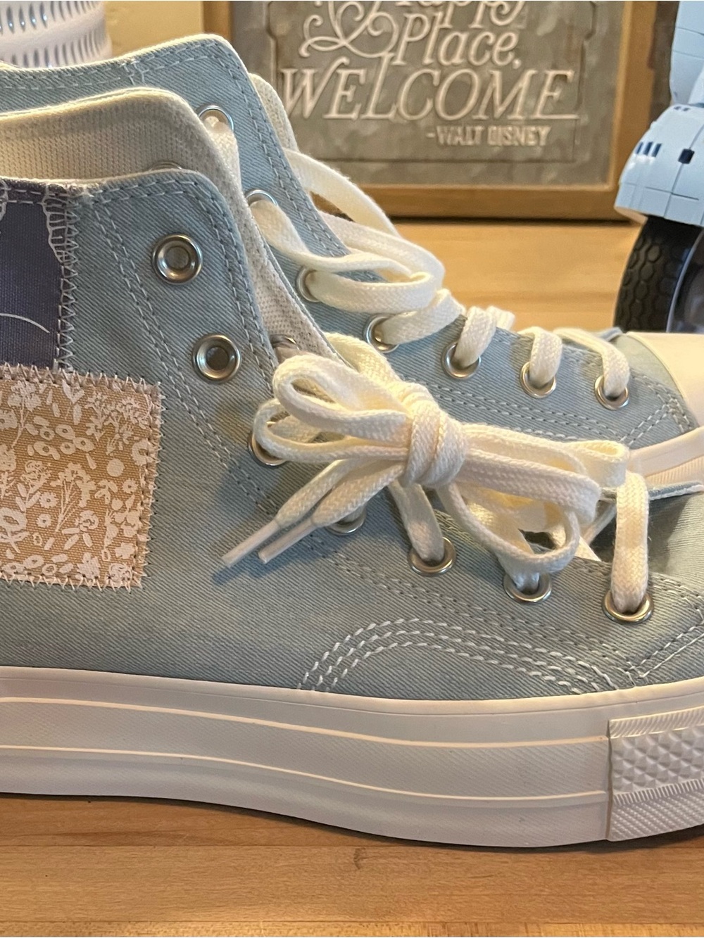 Converse High Top Sneakers - Blue/Blue/Egret, size Women’s 8.5, new with box. - Picture 9 of 10
